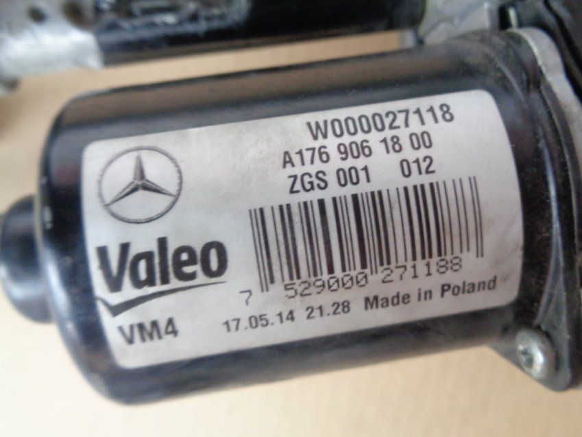 MOTOR LIMPIA DELANTERO MERCEDES BENZ CLASE CLA 2014 W117 VALEO   REF. W000027118 / A1769061800