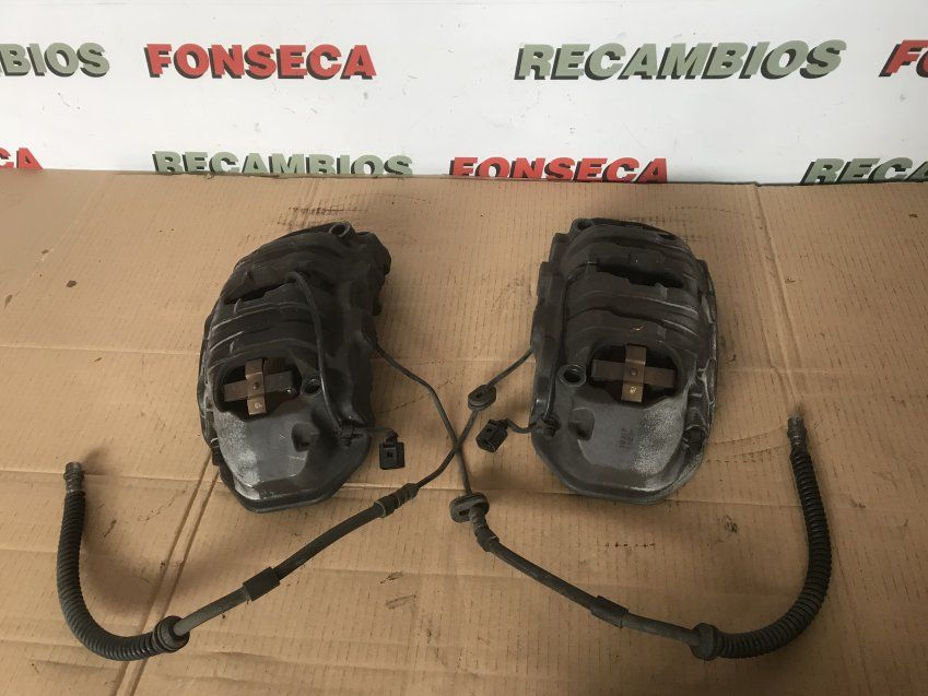 DISCOS Y PINZAS FRENO DELANTEROS PORSCHE CAYENNE 2010 3.0d 92A Discos 350mm Pinzas Brembo 6 Pistones Ref. 7PP615123