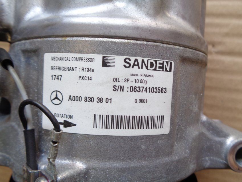 COMPRESOR AC MERCEDES BENZ CLASE C 250cdi 2015 W205 SANDEN Ref. A0008303801