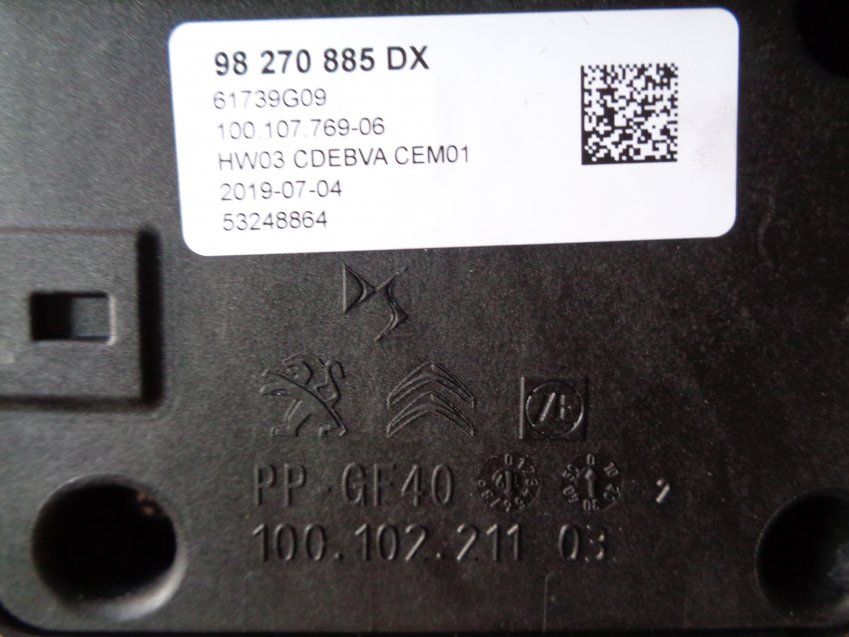 SELECTOR MARCHAS PEUGEOT 508 2019 1.5D 130CV AUTOMATICO 36.000Kms