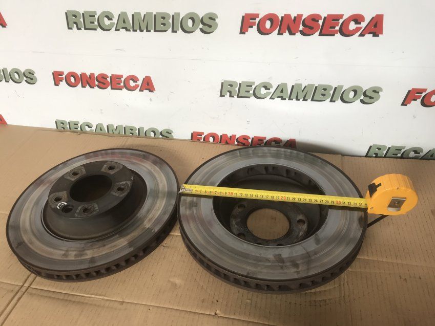 DISCOS Y PINZAS FRENO DELANTEROS PORSCHE CAYENNE 2010 3.0d 92A Discos 350mm Pinzas Brembo 6 Pistones Ref. 7PP615123