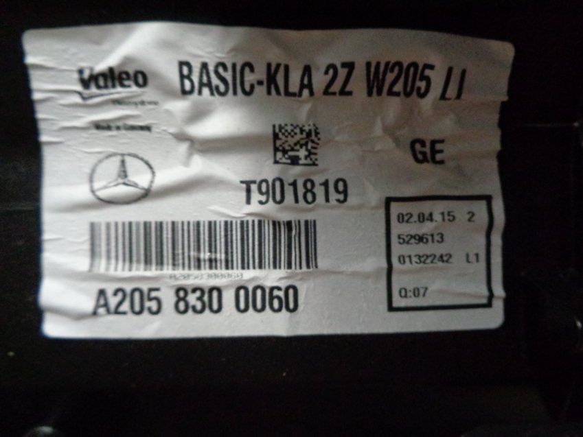 CALEFACCION MERCEDES BENZ CLASE C 2015 250cdi 204cv W205 Ref