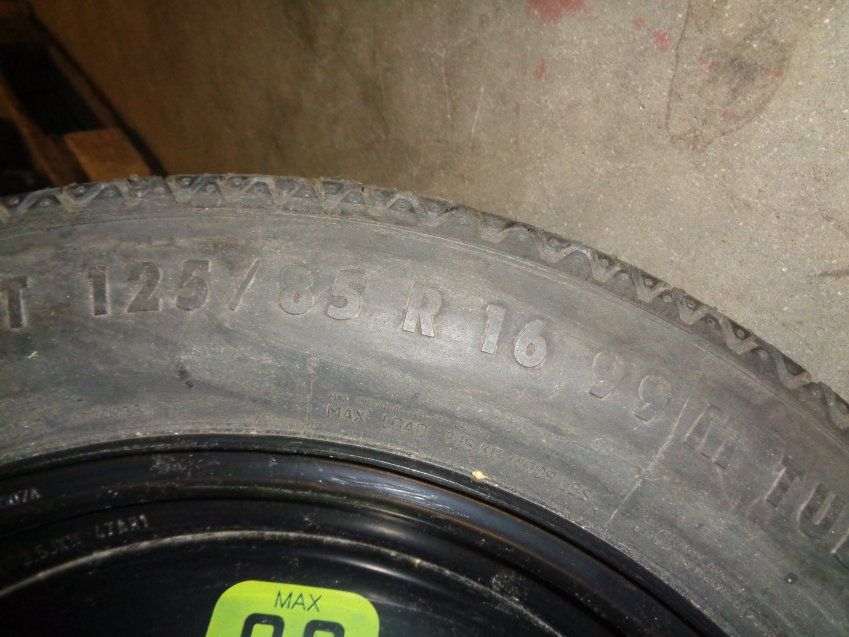 RUEDA REPUESTO CITROEN DS4 2011 GALLETA ET10 125/85 R16 99M NEUMATICO CONTINENTAL NUEVO