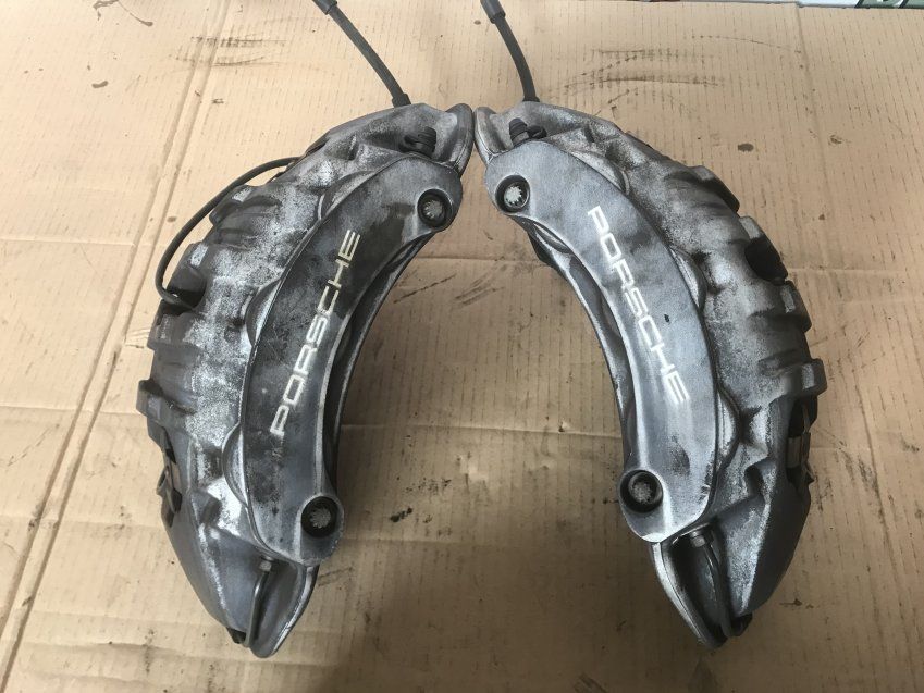 DISCOS Y PINZAS FRENO DELANTEROS PORSCHE CAYENNE 2010 3.0d 92A Discos 350mm Pinzas Brembo 6 Pistones Ref. 7PP615123