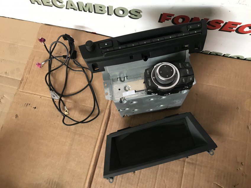 CONJUNTO NAVEGACION BMW X6 2011 E71 (radio grande + pantalla + joystick + cableado)