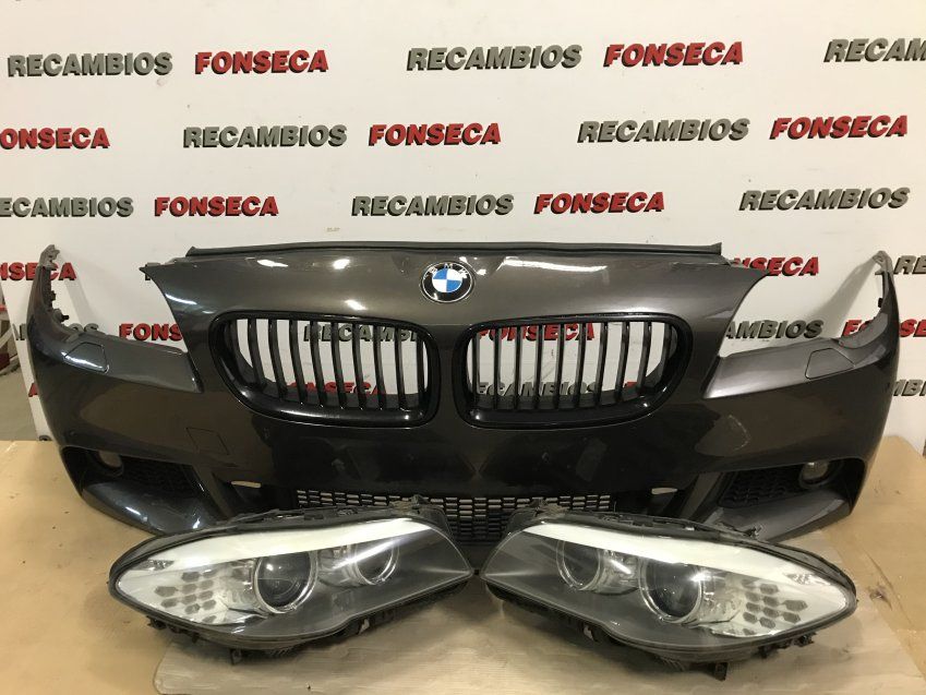 FRENTE / MORRO BMW SERIE 5 2011 520d 184cv F10 F11 FAROS BIXENON   INTERMITENTE LED   CON KIT AIRBAG Salpicadero Negro / Gris