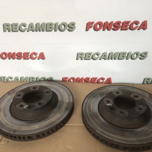 DISCOS Y PINZAS FRENO DELANTEROS PORSCHE CAYENNE 2010 3.0d 92A Discos 350mm Pinzas Brembo 6 Pistones Ref. 7PP615123