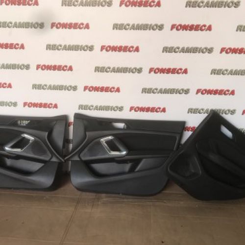 3 TAPIZADOS PUERTAS PEUGEOT 308 SW 2014   LOS 2 DELANTEROS Y TRASERO DERECHO